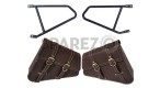 Royal Enfield Interceptor 650 Mounting Rails With Pannier Bags Pair Brown  - SPAREZO